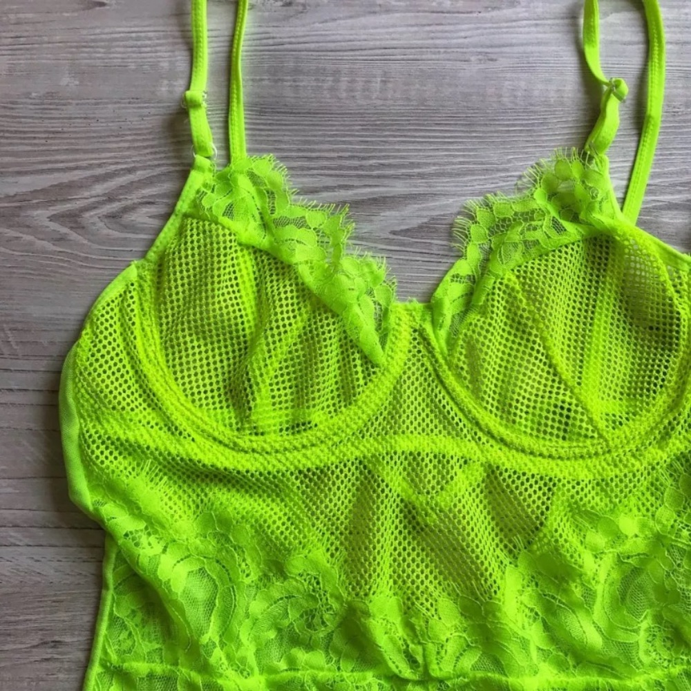 💚Neon Green Teddy💚 - Picture 6 of 8